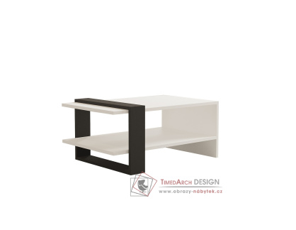 FUNDA, konferenční stolek 80x55cm, antracit / bílá