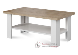 VANEL 7, konferenční stolek 110x60cm, bílá / dub