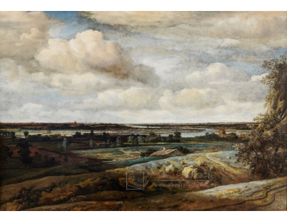 A-850 Philips Koninck - Panorama krajiny s řekou