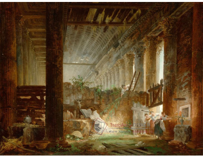 A-1082 Hubert Robert - Poustevník v troskách římského chrámu