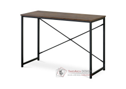 GD-504 OLW, pracovní stůl, černá / staré dřevo