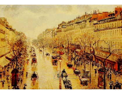 VCP-118 Camille Pissarro - Boulevard Montmartre odpoledne v dešti