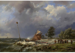 VL267 Johannes Hermanus Koekkoek - Vrak u pobřeží