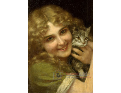 VSO187 Vittorio Reggianini - Mladá žena s kotětem