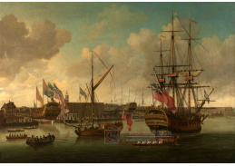 SO IX 338 John Cleveley - Spouštění lodí v Deptfordu