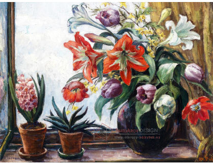 SO XIII-391 Martha Buhl - Jarní květiny v okně