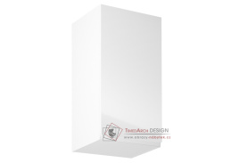 AURORA, horní kuchyňská skříňka G40 - pravá, bílá / bílý lesk