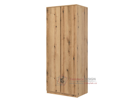 REMI RM10, šatní skříň 2-dveřová, dub evoke