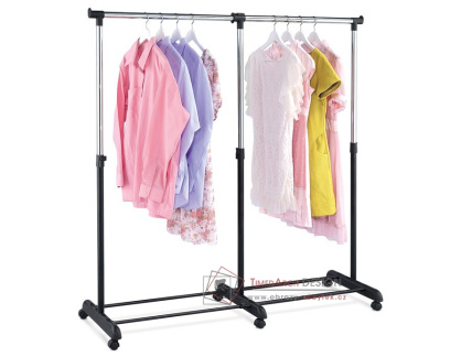 ABD-1214 BK, stojan na šaty teleskopický, chrom / černá