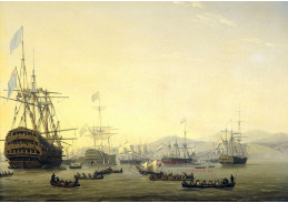 VL192 Nicolaas Baur - Válečná rada na palubě lodi Královna Charlotte před bombardování Alžíru  26. srpna 1816