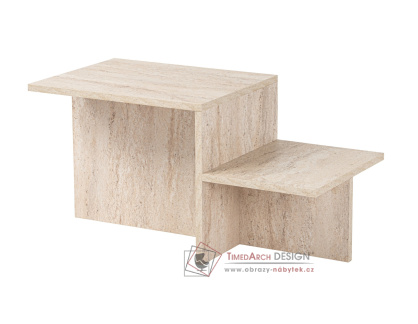 HARMONY, konferenční stolek 80x40cm, traventin