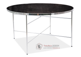 IBIZA B, konferenční stolek, chrom / mramorové sklo
