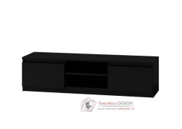 MALVÍNA, televizní stolek 2-dveřový 140cm, černá
