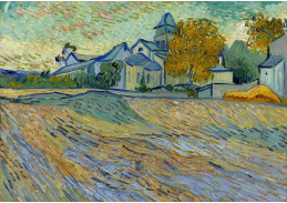 A-12 Vincent van Gogh - Pohled na kostel Saint-Paul-de-Mausole