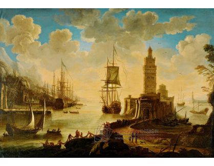 DDSO-1800 Orazio Grevenbroeck - Jižní přístav s plachetnicemi a pevností