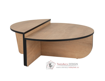 ORION, konferenční stolek 90x60cm, dub medový / černá