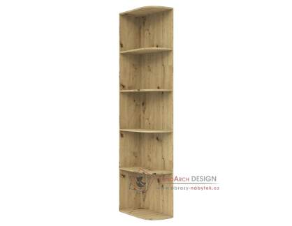 CS, regál rohový ke skříni, dub arisan