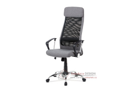 KA-V206 GREY, kancelářská židle, látka šedá / látka mesh černá