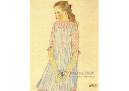 VES 112 Egon Schiele - Dívka s červenými rukávy