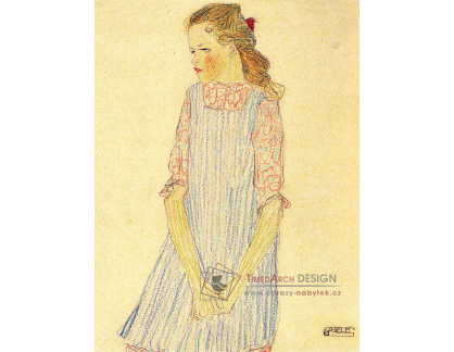 VES 112 Egon Schiele - Dívka s červenými rukávy