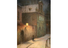 Jakub Schikaneder - Ulice v zimě