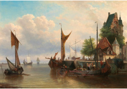 DDSO-1564 Elias Pieter van Bommel - Plachetnice v přístavu