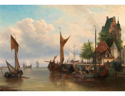 DDSO-1564 Elias Pieter van Bommel - Plachetnice v přístavu