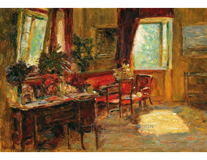 D-9627 Olga Wisinger-Florian - Interiér s květinami