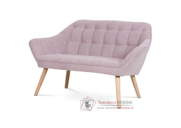 AK-322 PINK2, pohovka 2-místná, přírodní / látka starorůžová
