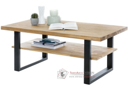 K601 LAZAR, konferenční stůl 115x65cm, černá / dubový masiv