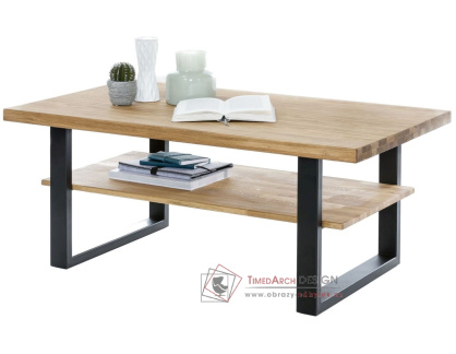 K601 LAZAR, konferenční stůl 115x65cm, černá / dubový masiv