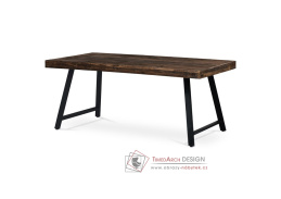 HT-536 PINE, jídelní stůl 180x90cm, černý lak / borovice
