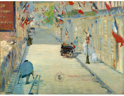 VEM 14 Édouard Manet - Vlajky v Rue Mosnier