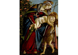 VR17-13 Sandro Botticelli - Madonna s děťátkem a svatý Jan Křtitel