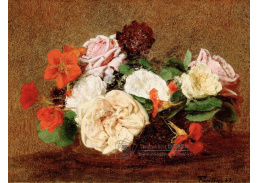 VF166 Henri Fantin-Latour - Zátiší s růžemi