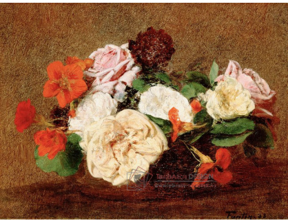 VF166 Henri Fantin-Latour - Zátiší s růžemi