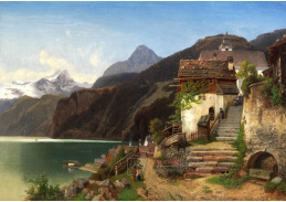 DDSO-791 Johann Gottfried Pulian - Pohled na jezero Hallstatt