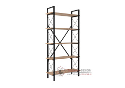 ELYSIAN, policový regál, černá / dub