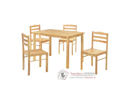 LOAK, jídelní set 1+4, přírodní
