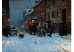 A-5207 Wilhelm Smith - Zimní scéna z ulic Stockholmu