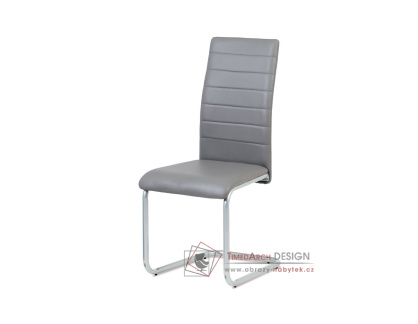 DCL-102 GREY, jídelní židle, šedý lak / ekokůže šedá