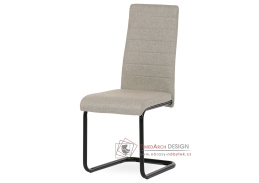 DCL-401 CRM2, jídelní židle, černá / látka krémová