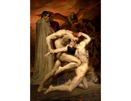 R15-53 Adolph William Bouguereau - Dante a Virgil v pekle