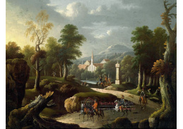 VN-151 Johann Georg von Bemmel - Horská krajina s jezdci