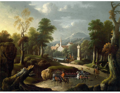 VN-151 Johann Georg von Bemmel - Horská krajina s jezdci