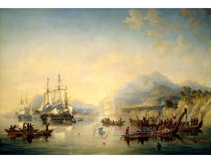 VANG187 John Wilson Carmichael - Lodě Erebus a Teror na Novém Zélandu v srpnu 1841