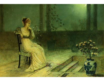 KO IV-197 John Atkinson Grimshaw - Žena na terase v měsíčním světle