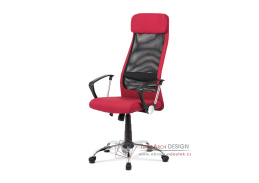 KA-V206 BOR, kancelářská židle, látka bordo / látka mesh černá