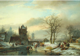 A-5413 Jan Jacob Spohler - Bruslaři na zamrzlé řece