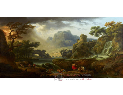 D-8330 Claude Joseph Vernet - Horská krajina s blížící se bouří